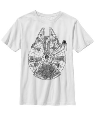 Star Wars Big Boy's The Millennium Falcon Short Sleeve T-Shirt