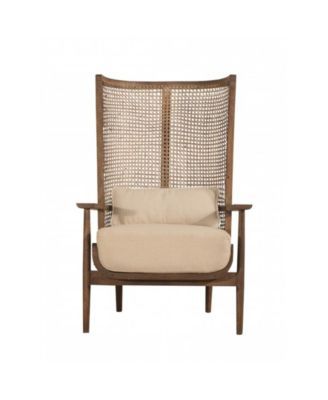 Accent Chair with Handwoven Cane