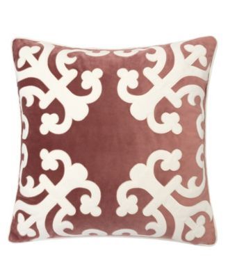 Paisley Applique Square Decorative Throw Pillow