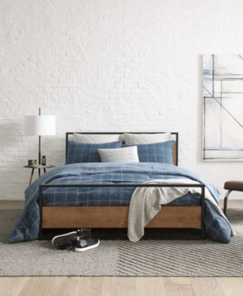 Kenneth Cole Holden Grid Duvet Cover Set | Dullest Town Center