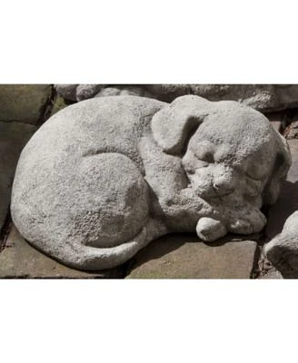 Curled Dog Small Garden Statue