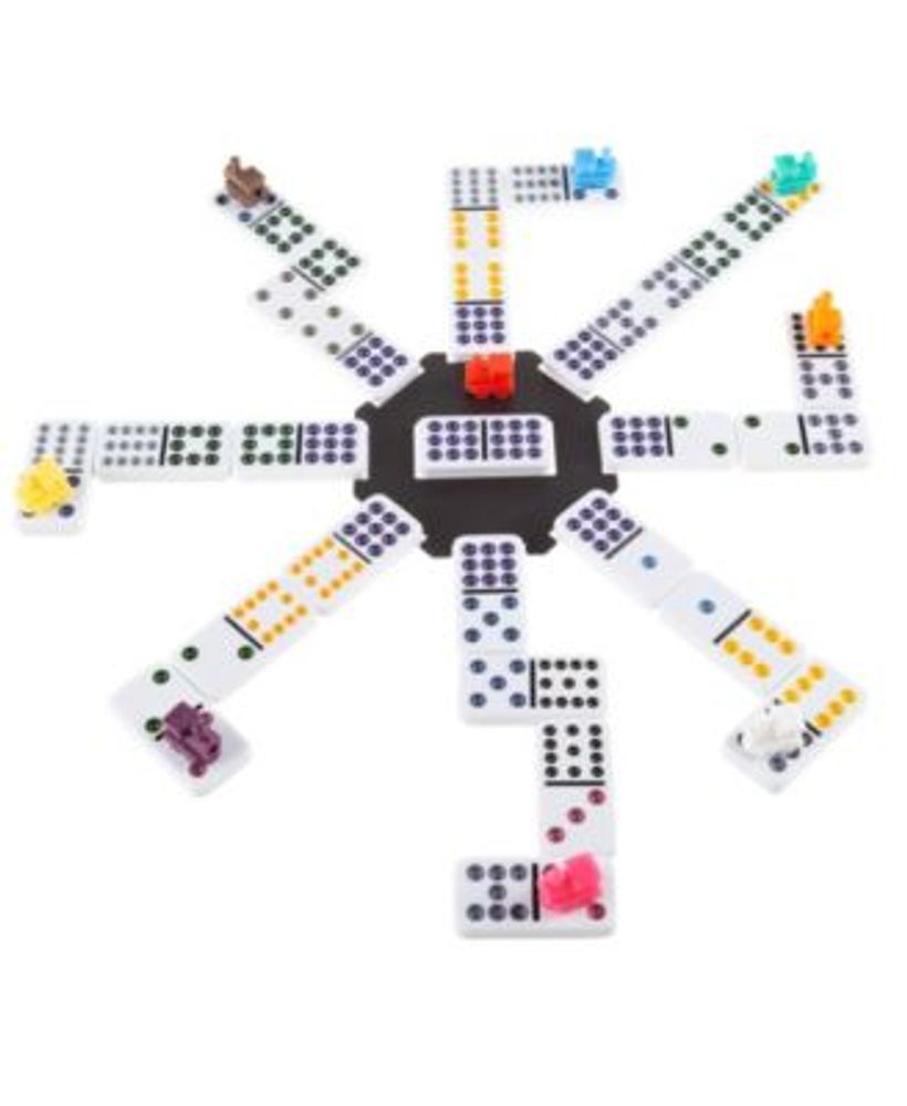 Trademark Global Hey Play Mexican Dominos - Train Style Set With 91  Colorful Tiles In Suits, 0-12 With 9 Plastic Trains And A Center Hub - Fun  Classic Family Game | Foxvalley Mall