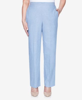 Plus Pull On Back Elastic Chambray Proportioned Short Pant