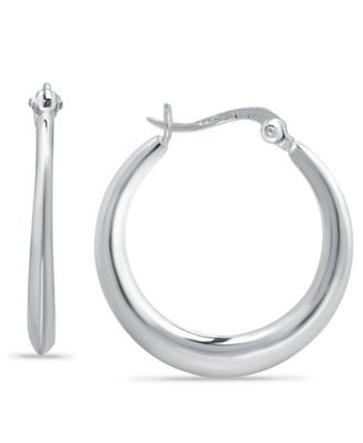 Graduated Hoop Earrings in Sterling Silver, Created for Macy's