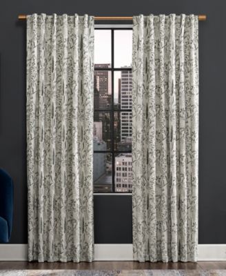 Aubry 52" x Shimmering Floral Blackout Curtain Panel