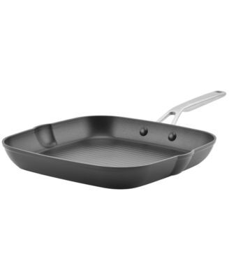 Hard-Anodized Aluminum Nonstick 11.25" Square Grill Pan