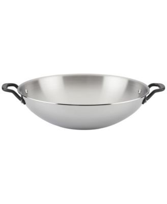 Polished Stainless Steel 15" Wok