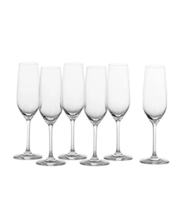 Twine Rose Champagne Flutes, Gold Rimmed Pink Tinted Crystal Wine Glass  Set, Stemmed Sparkling Wine Glasses, Set of 2, 8 Ounces 