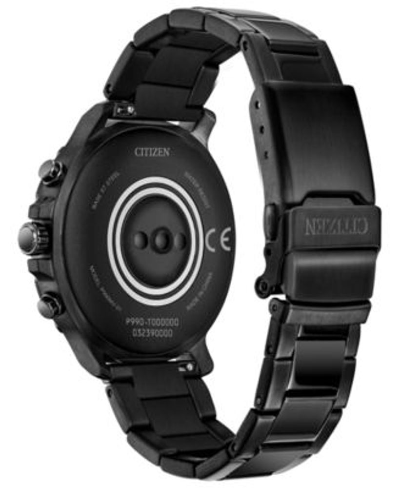 Men's CZ Smart HR Gray Stainless Steel Bracelet Touchscreen Smart Watch 46mm