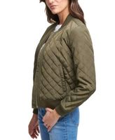 Diamond Quilted Bomber Jacket