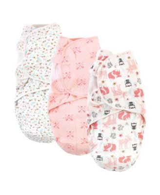 Girls Quilted Swaddle Wrap, Set of 3