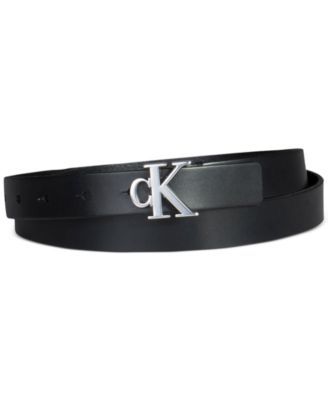 Women's CK Monogram Buckle Skinny Belt