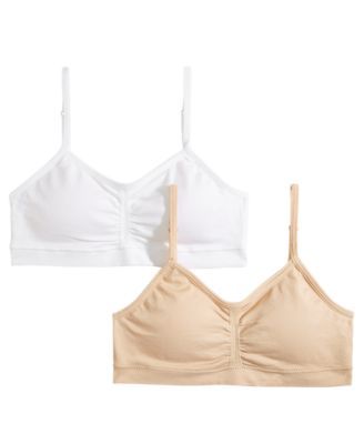 Little & Big Girls 2-Pack Seamless Ruched Bras