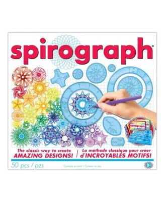 Spirograph Drawing Kit with Markers Bi-Lingual 