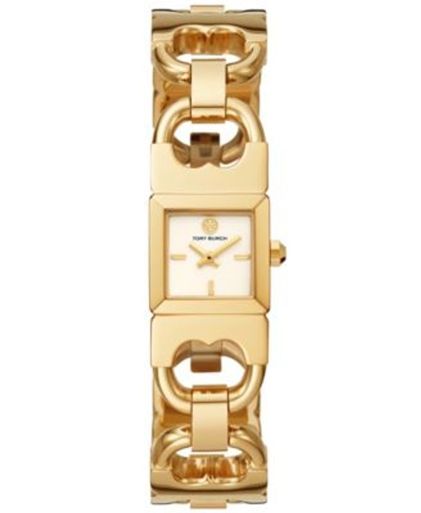 Tory Burch Women's Double T-Link Gold-Tone Stainless Steel Bracelet Watch  22mm | Montebello Town Center