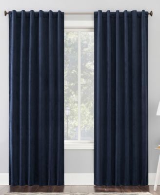 Amherst Velvet Noise Reducing Thermal Extreme Blackout Back Tab Curtain Panel, 96" L x 50" W