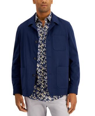 Men's Regular-Fit Solid Shirt Jacket