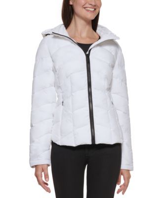 Women's Hooded Stretch Packable Puffer Coat, Created for Macy's
