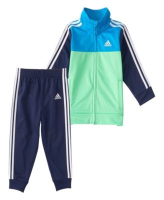 Baby Boys Zip Front Colorblock Tricot Jacket and Jogger Pants, 2 Piece Set