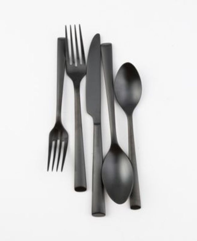 Cambridge Silversmiths Lorenn Black Satin 20-Piece Flatware Set, Service for 4