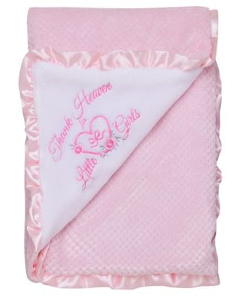 Baby Girls "Thank Heaven for Little Girls" Textured Blanket