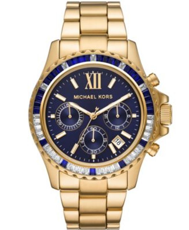 Michael Kors Women's Everest Chronograph Gold-Tone Stainless Steel Bracelet  Watch 42mm | Plaza Las Americas