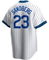 Ryne Sandberg Signed Chicago Cubs Throwback White Cooperstown