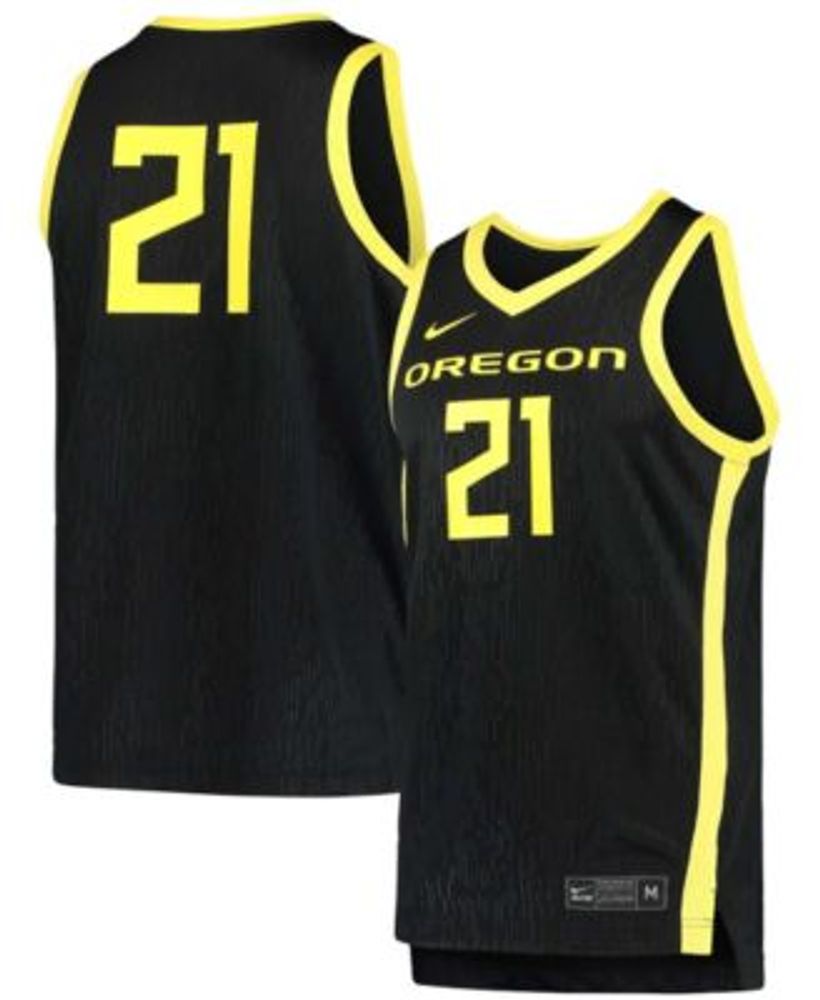 Nike #21 Green Oregon Ducks Limited Basketball Jersey Apple Green