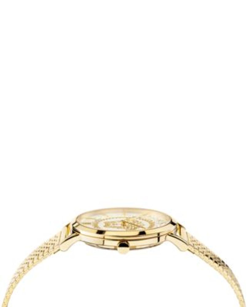 Women's Swiss V-Essential Gold Ion Plated Stainless Steel Bracelet Watch 36mm