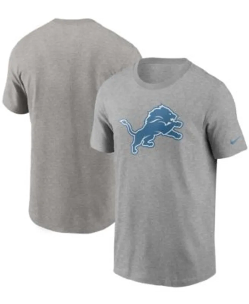 Men's Nike Heathered Gray Detroit Lions Primary Logo T-Shirt