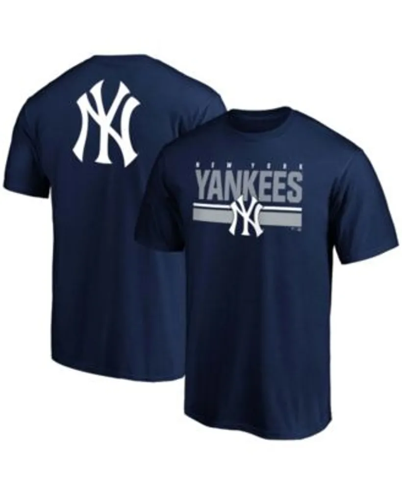 Fanatics Men's Navy, Heather Gray New York Yankees Big and Tall Colorblock  T-shirt