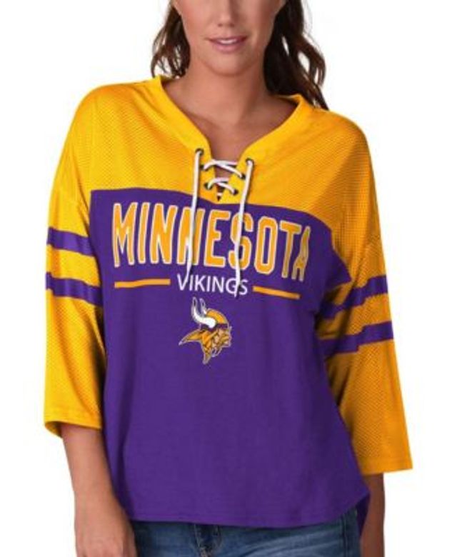 Women's G-III 4Her by Carl Banks White/Purple Minnesota Vikings