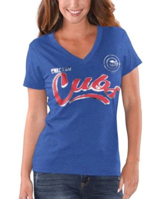 Nike Chicago Cubs Women's Armed Forces Tri-Blend V-Neck T-shirt