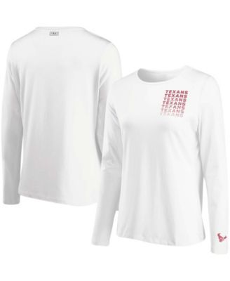 Women's WEAR by Erin Andrews White Atlanta Falcons Celebration Cropped Long  Sleeve T-Shirt