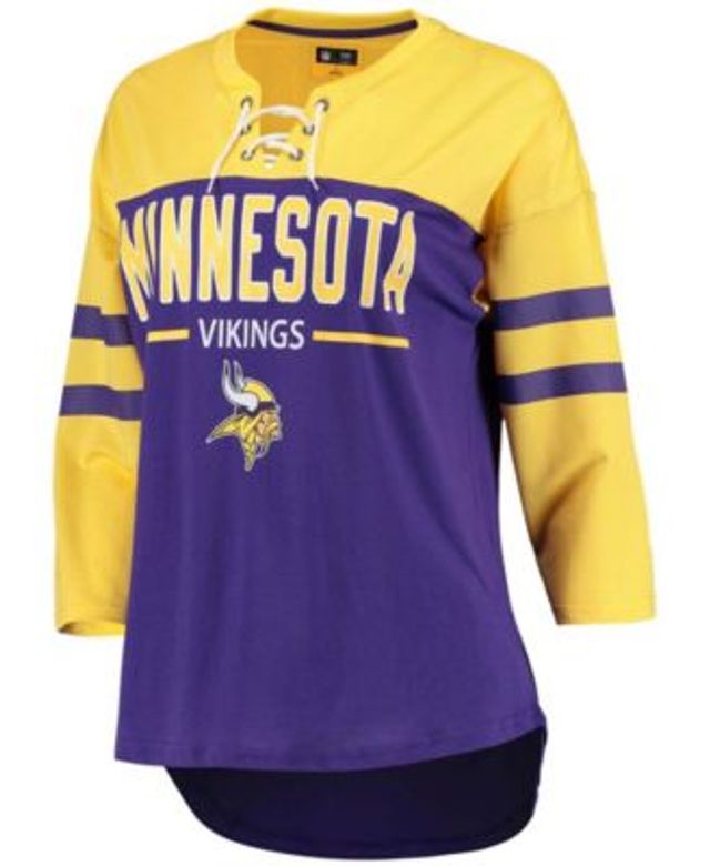 Women's G-III 4Her by Carl Banks Purple Minnesota Vikings Love Graphic Fitted T-Shirt Size: Large