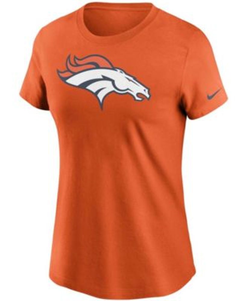 Women's Fanatics Branded Orange/White Denver Broncos Ombre Long Sleeve T-Shirt Size: Small