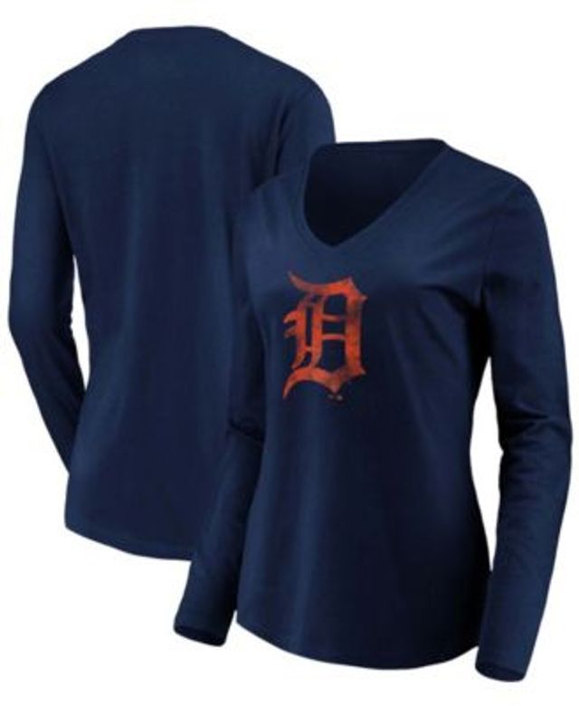 Detroit Tigers Touch Women's Ultimate Fan 3/4-Sleeve Raglan V-Neck T-Shirt  - Navy