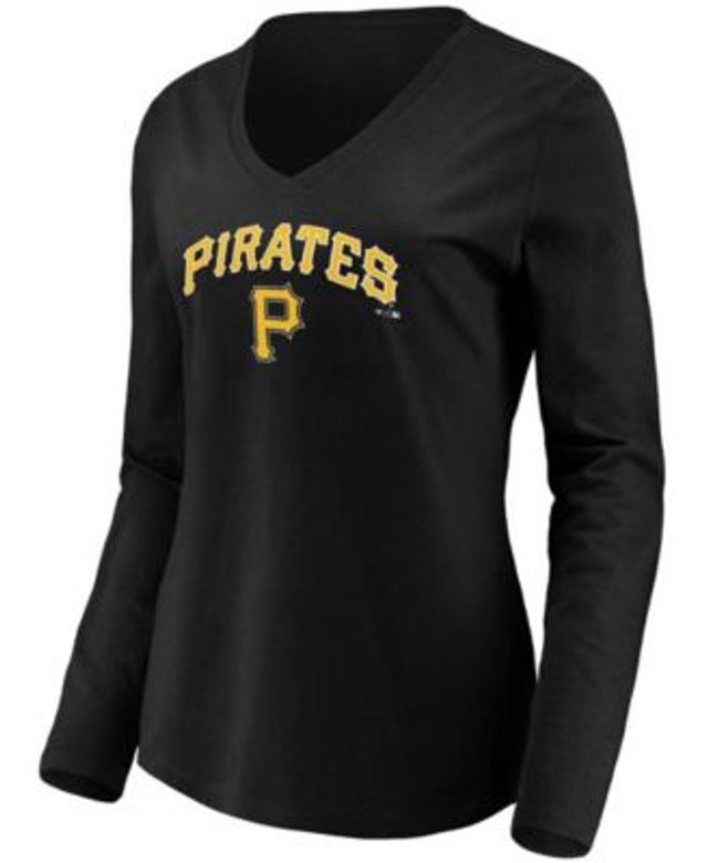 Fanatics Women's Branded Gold Pittsburgh Pirates Core Official Logo V-Neck  T-shirt