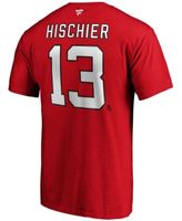 Men's Fanatics Branded Jack Hughes Red New Jersey Devils Authentic Stack  Name & Number T-Shirt 