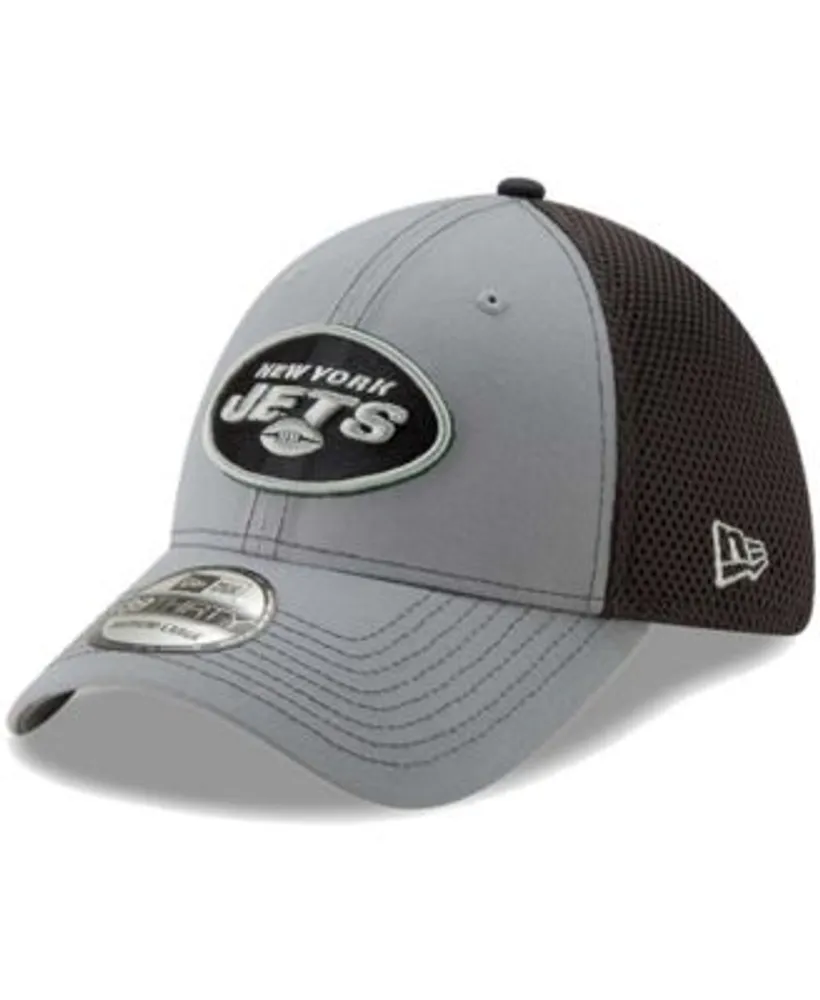 New York Jets NFL New Era Grayed-Out Neo 39THIRTY Flex Hat - Gray