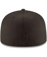 New Era Green Bay Packers Black B-Dub 59FIFTY Fitted Hat