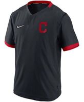 Cleveland Indians Nike Authentic Collection Short Sleeve Hot Pullover  Jacket - Navy/Red