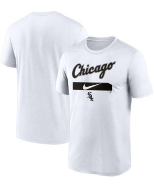 Men's Nike Black/Silver Chicago White Sox City Plate Performance Henley Raglan T-Shirt Size: Small