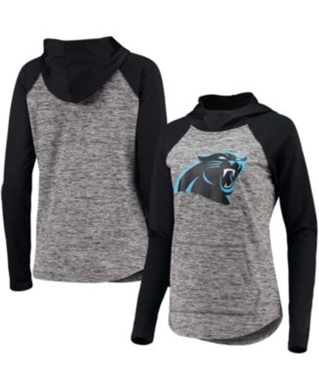 Carolina Panthers '47 Women's Color Rise Kennedy Notch Neck Pullover Hoodie  - Black