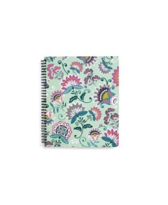Mint Flowers Notebook with Pocket