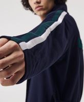 Men's Sport-Inspired Textured Badges Cotton Pique Bathrobe