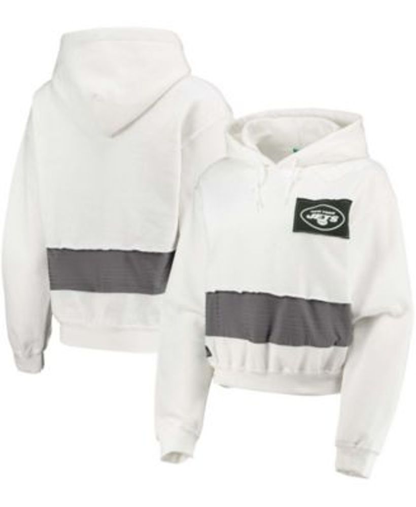 Refried Apparel Women's White Seattle Seahawks Crop Pullover Hoodie