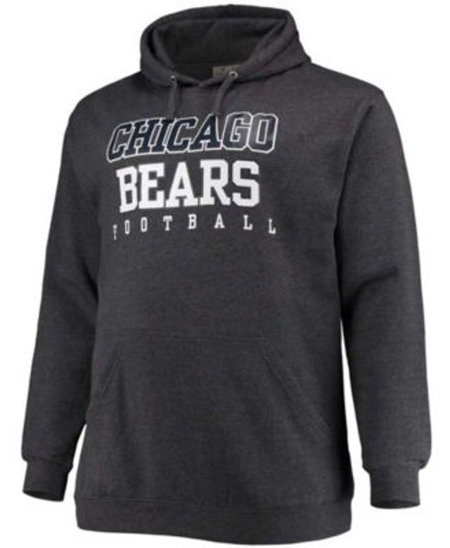 Fanatics Men's Big and Tall Heathered Charcoal Chicago Bears Practice Pullover  Hoodie