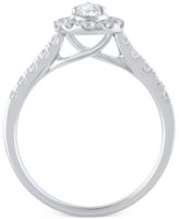 Diamond Pear-Cut Halo Bridal Set (1 ct. t.w.) in 14k White Gold