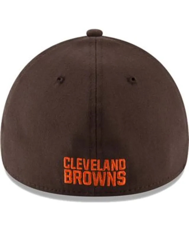 New Era Men's New Era Brown Cleveland Browns Jersey Stripe 39THIRTY Flex  Fit Hat